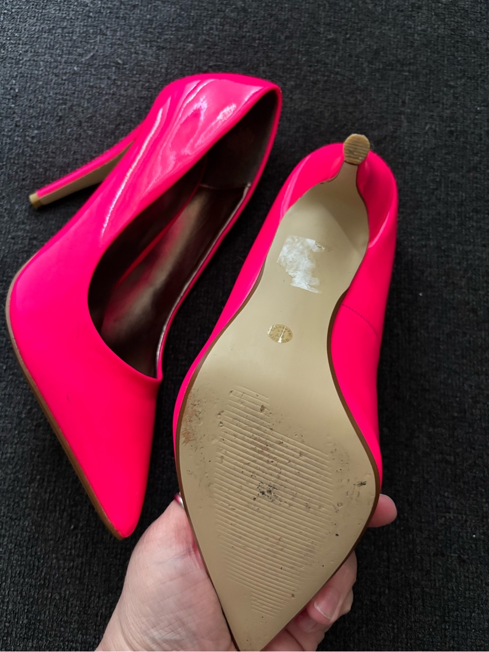 Worthington Neon Pink Pointed-Toe Pumps - Picture 5 of 6
